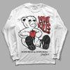 Jordan 1 High OG “Black/White” DopeSkill Long Sleeve T-Shirt Love Kills Graphic Streetwear - White 