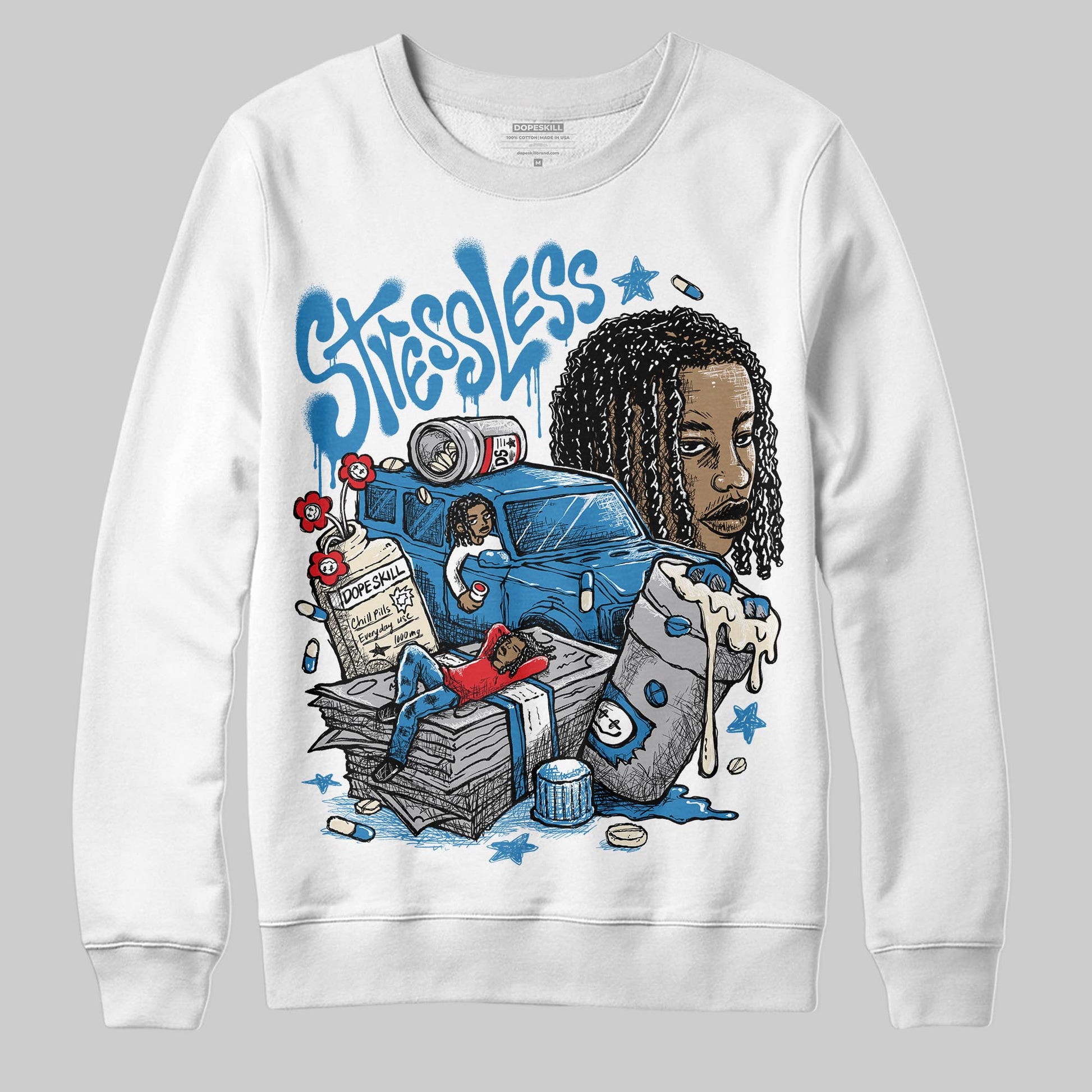Jordan 3 Retro OG Rare Air DopeSkill Sweatshirt Stressless Graphic Streetwear - White