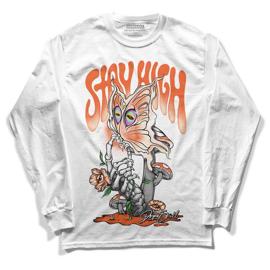 Jordan 3 Georgia Peach DopeSkill Long Sleeve T-Shirt Stay High Graphic Streetwear - White