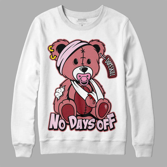 Valentine's Day Collection DopeSkill Sweatshirt Hurt Bear Graphic Streetwear - White 