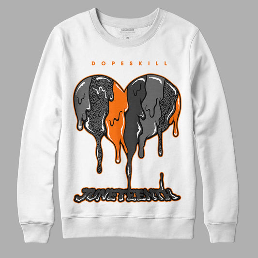 Jordan 3 Retro 'Fear Pack' DopeSkill Sweatshirt Juneteenth Heart Graphic Streetwear - White