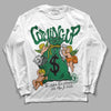 Green Sneakers DopeSkill Long Sleeve T-Shirt Money Bag Coming Up Graphic Streetwear - White 