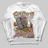 Nike Air Force 1 Low Canvas “Linen” DopeSkill Long Sleeve T-Shirt Get Rich Graphic Streetwear - White