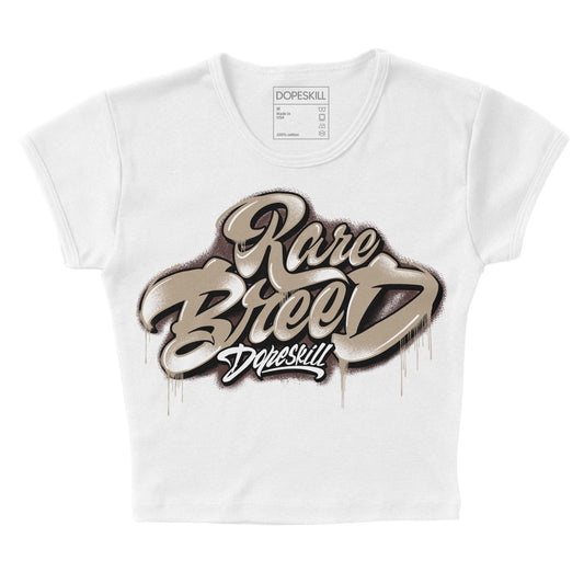 Jordan 1 High OG “Latte” DopeSkill Women's Crop Top Rare Breed Type Graphic Streetwear - White