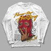 Jordan 7 Retro Cardinal DopeSkill Long Sleeve T-Shirt Never Stop Hustling Graphic Streetwear - White