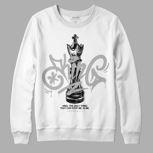 Jordan 3 “Off Noir” DopeSkill Sweatshirt King Chess Graphic Streetwear - White