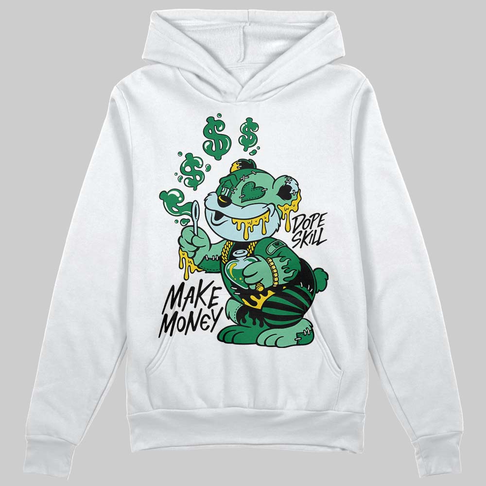 Green Sneakers DopeSkill Hoodie Sweatshirt Make Money Graphic Streetwear - White