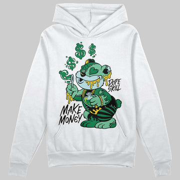 Green Sneakers DopeSkill Hoodie Sweatshirt Make Money Graphic Streetwear - White