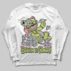 Chase B x Travis Scott x Jordan Jumpman Jack DopeSkill Long Sleeve T-Shirt Born To Be Rich Graphic Streetwear - White 