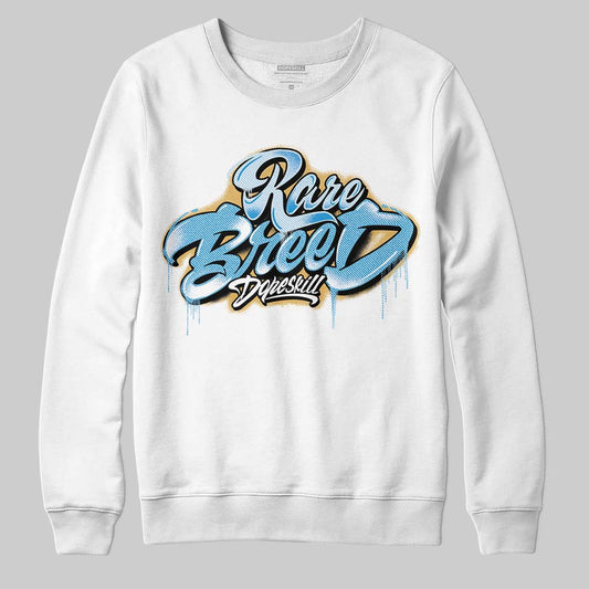 Jordan 4 Denim “Worn Blue” DopeSkill Sweatshirt Rare Breed Type Graphic Streetwear - WHite 