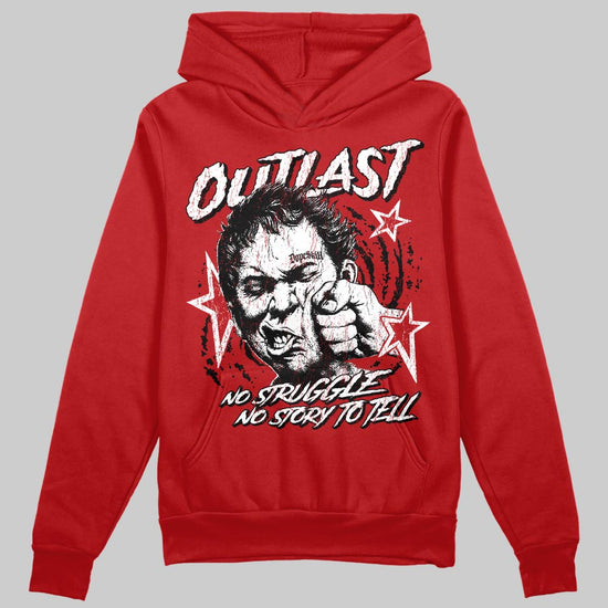 Red Sneakers DopeSkill Hoodie Outlast Graphic Streetwear - Red