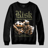 Olive Sneakers DopeSkill Sweatshirt Risk Is Better Than Regret Graphic Streetwear - Black