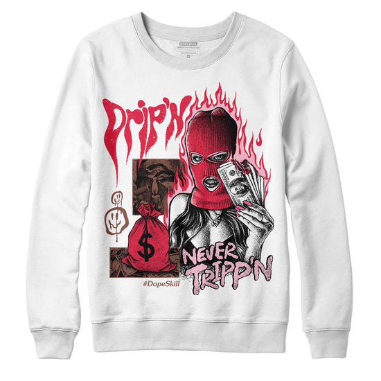 Dunk Low PRM Bacon DopeSkill Sweatshirt Drip'n Never Tripp'n Graphic Streetwear - WHite