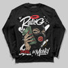 Black and White Sneakers DopeSkill Long Sleeve T-Shirt Rolling in Money Graphic Streetwear - Black