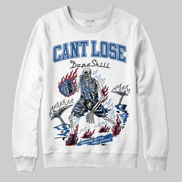 Jordan 1 Low OG “Storm Blue” DopeSkill Sweatshirt Cant Lose Graphic Streetwear - White