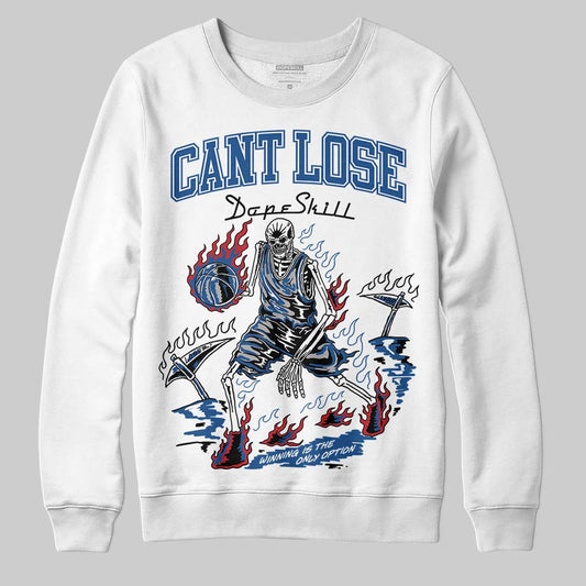 Jordan 1 Low OG “Storm Blue” DopeSkill Sweatshirt Cant Lose Graphic Streetwear - White