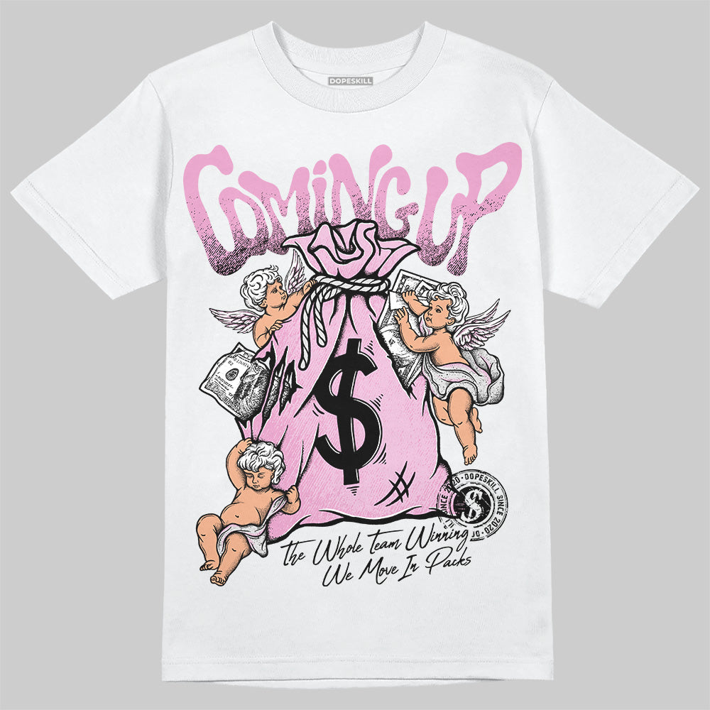 Jordan 4 WMNS “Orchid” DopeSkill T-Shirt Money Bag Coming Up Graphic Streetwear - White