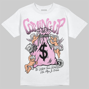 Jordan 4 WMNS “Orchid” DopeSkill T-Shirt Money Bag Coming Up Graphic Streetwear - White