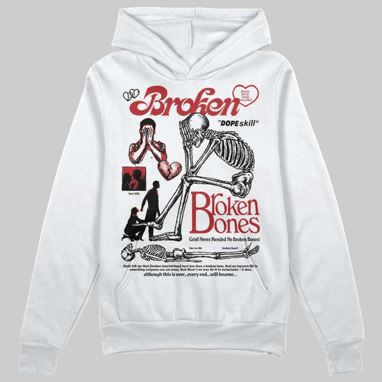 Jordan 14 Golf “Last Shot” DopeSkill Hoodie Sweatshirt Broken Bones Graphic Streetwear - White