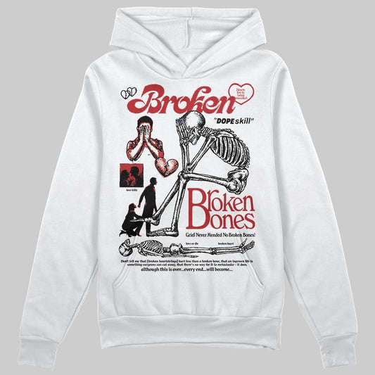 Jordan 14 Golf “Last Shot” DopeSkill Hoodie Sweatshirt Broken Bones Graphic Streetwear - White