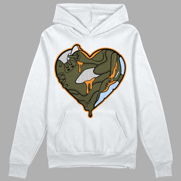 Jordan 5 "Olive" DopeSkill Hoodie Sweatshirt Heart Jordan 5 Graphic Streetwear - Whte 