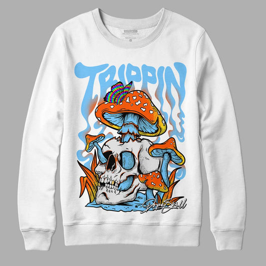 Dunk Low Futura University Blue DopeSkill Sweatshirt Trippin Graphic Streetwear - White