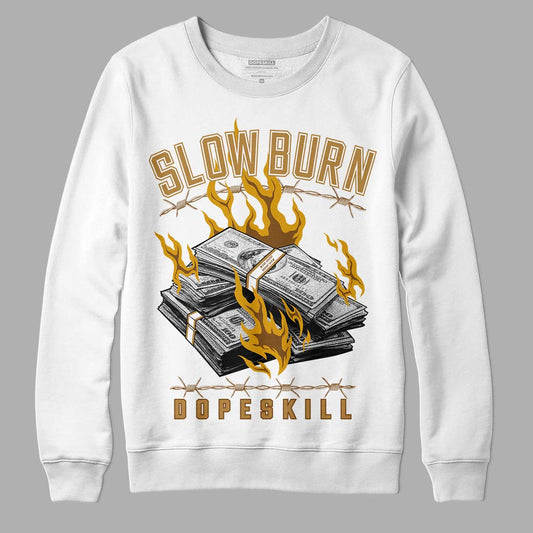 Jordan 13 Wheat 2023 DopeSkill Sweatshirt Slow Burn Graphic Streetwear - WHite