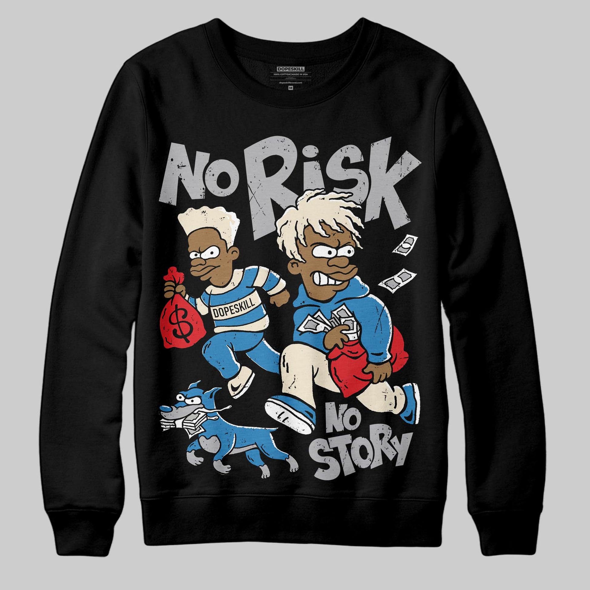 Jordan 3 Retro OG Rare Air DopeSkill Sweatshirt No Risk No Story Graphic Streetwear - Black