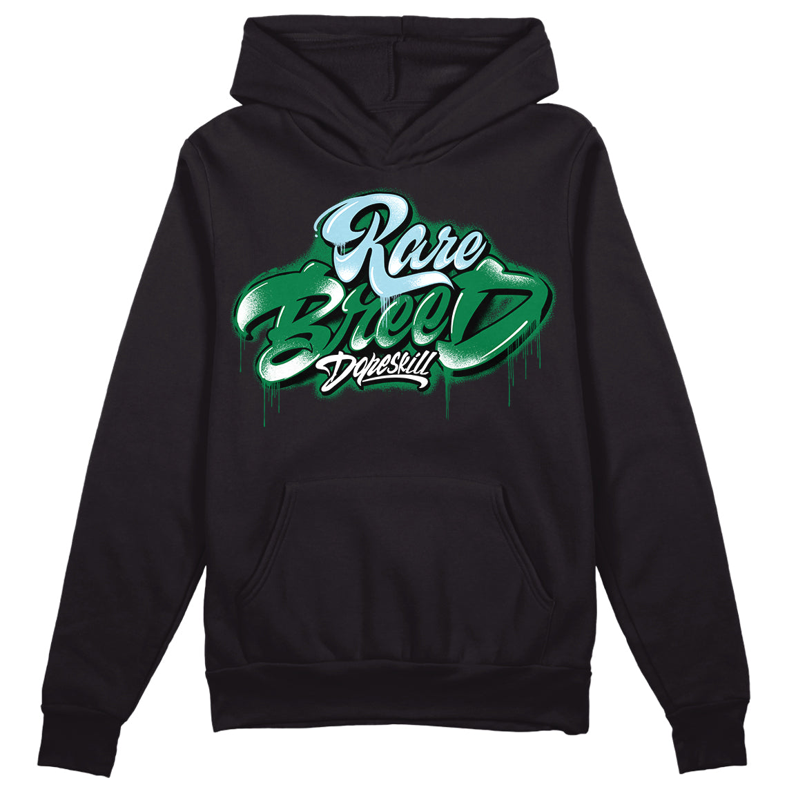 Jordan 5 “Lucky Green” DopeSkill Hoodie Sweatshirt Rare Breed Type Graphic Streetwear - Black