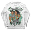 Jordan 1 High OG Green Glow DopeSkill Long Sleeve T-Shirt Queen Of Hustle Graphic Streetwear - White