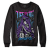 Jordan 3 Dark Iris DopeSkill Sweatshirt Life or Die Graphic Streetwear - Black