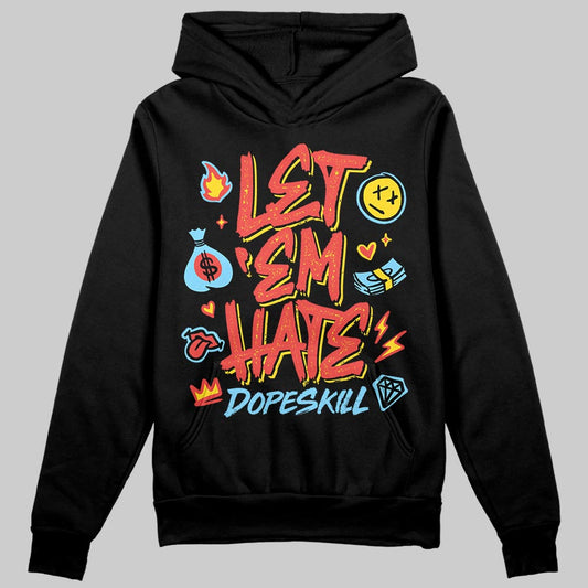 Red Sneakers DopeSkill Hoodie Sweatshirt Let 'em Hate Graphic Streetwear - black