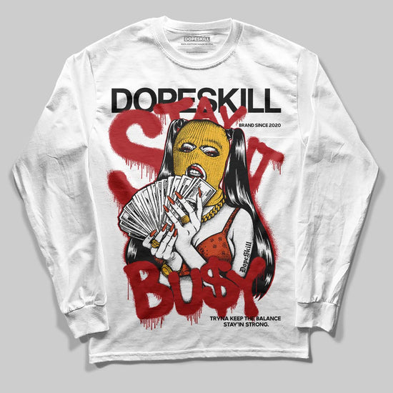 Nigel Sylvester x Air Jordan 4 ‘Brick by Brick’ DopeSkill Long Sleeve T-Shirt Stay It Busy Graphic Streetwear - White