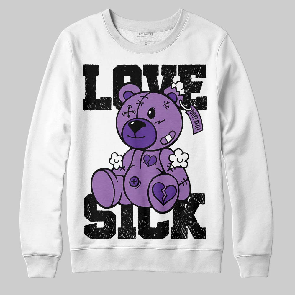 PURPLE Sneakers DopeSkill Sweatshirt Love Sick Graphic Streetwear - White