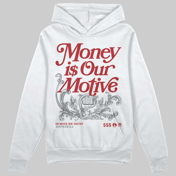 Jordan 8 Retro Bugs Bunny (2025) DopeSkill Hoodie Sweatshirt Money Is Our Motive Typo Graphic Streetwear - White