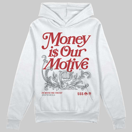 Jordan 8 Retro Bugs Bunny (2025) DopeSkill Hoodie Sweatshirt Money Is Our Motive Typo Graphic Streetwear - White