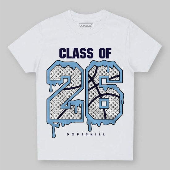 University Blue Sneakers DopeSkill Toddler Kids T-shirt 26 Drip Graphic Streetwear - White