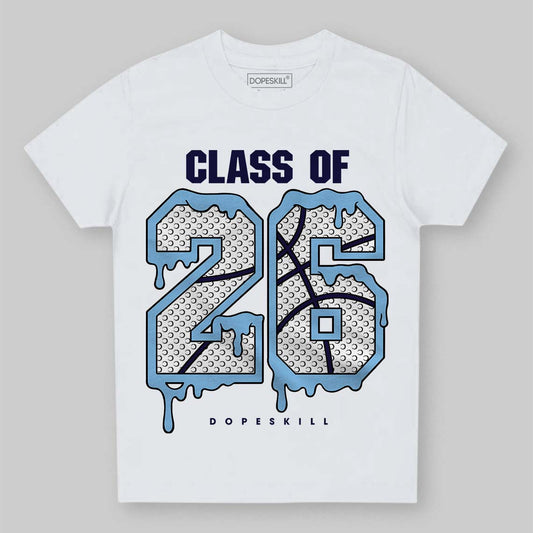 University Blue Sneakers DopeSkill Toddler Kids T-shirt 26 Drip Graphic Streetwear - White