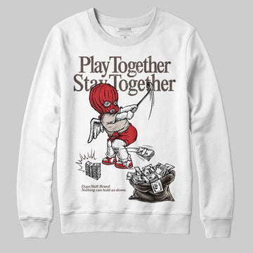 Adidas Samba OG Cloud White Better Scarlet Supplier Colour DopeSkill Sweatshirt Play together, Stay together Graphic Streetwear - White