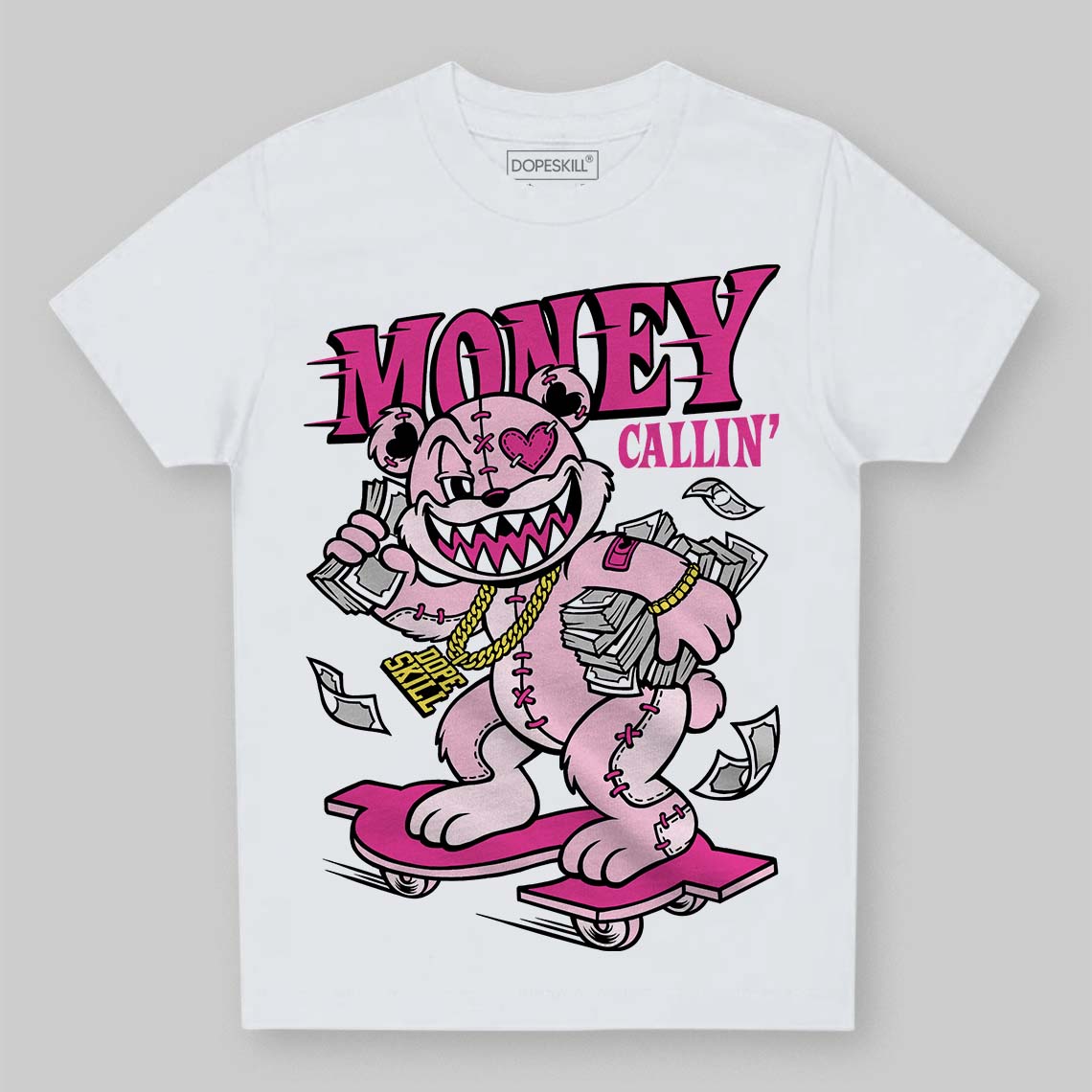Pink Sneakers DopeSkill Toddler Kids T-shirt Money Callin' Graphic Streetwear - White