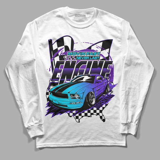 Jordan 6 "Aqua" DopeSkill Long Sleeve T-Shirt ENGINE Tshirt Graphic Streetwear - White 