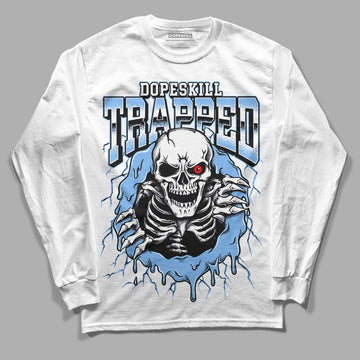 Jordan 9 Powder Blue DopeSkill Long Sleeve T-Shirt Trapped Halloween Graphic Streetwear - White 