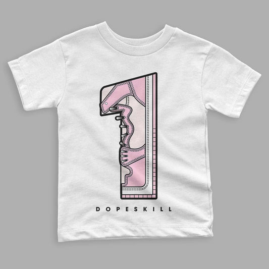 Dunk Low LX Pink Foam DopeSkill Toddler Kids T-shirt No.1 Graphic Streetwear - White