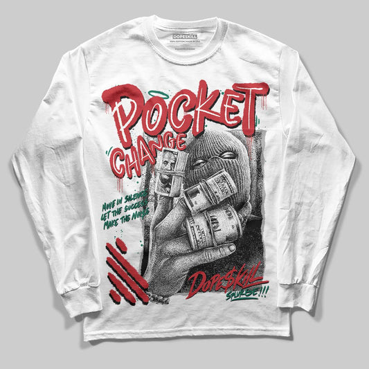 Jordan 3 Mexico 'El Vuelo' DopeSkill T-Shirt Long Sleeve T-Shirt Pocket Change Graphic Streetwear - White