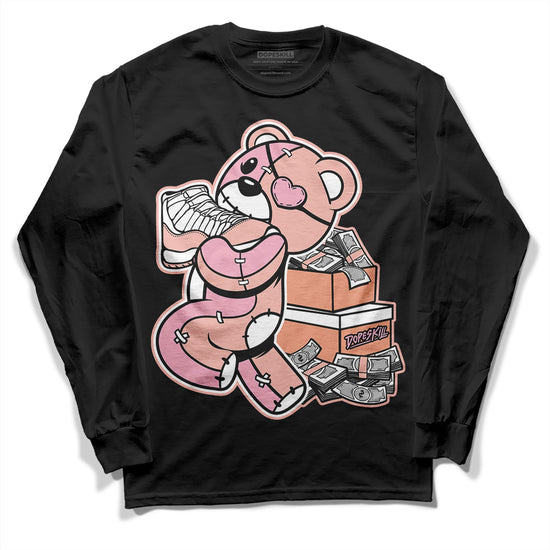 Jordan 11 Low “Legend Pink” DopeSkill Long Sleeve T-Shirt Bear Steals Sneaker Graphic Streetwear - Black