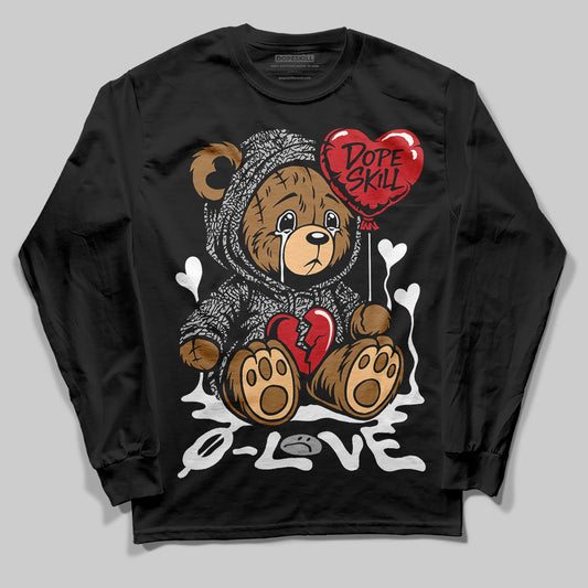 Jordan 3 OG “Black Cement” DopeSkill Long Sleeve T-Shirt Broken Bear Graphic Streetwear - Black