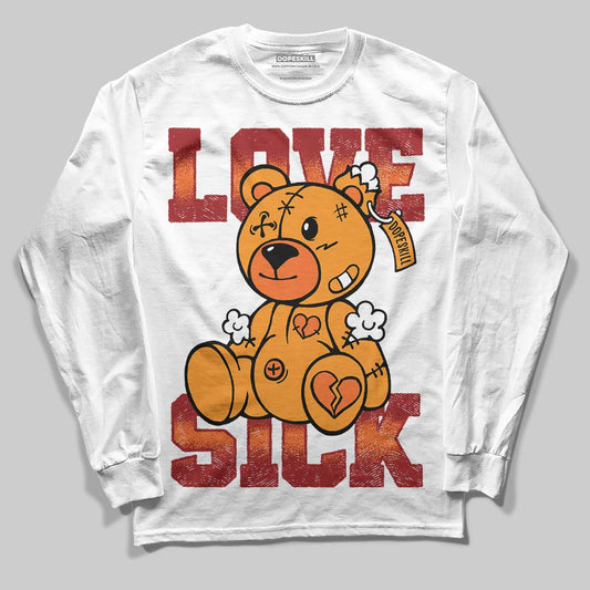Orange, Black and White Sneakers DopeSkill Long Sleeve T-Shirt Love Sick Graphic Streetwear - White