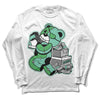 Jordan 1 High OG Green Glow DopeSkill Long Sleeve T-Shirt Bear Steals Sneaker Graphic Streetwear - White