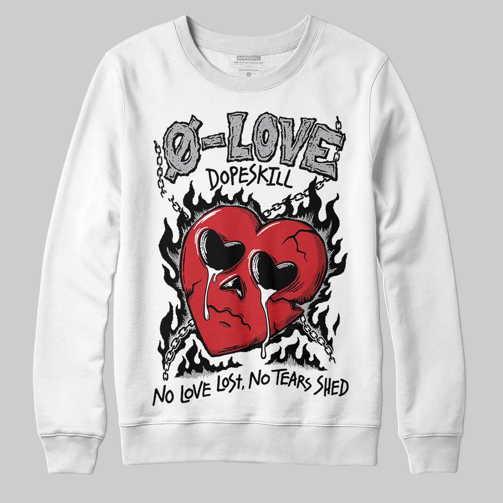 Jordan 4 OG “White Cement” DopeSkill Sweatshirt Crying Heart Graphic Streetwear - White