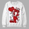 Jordan 4 Retro Red Cement DopeSkill Sweatshirt Love Sick Graphic Streetwear - White